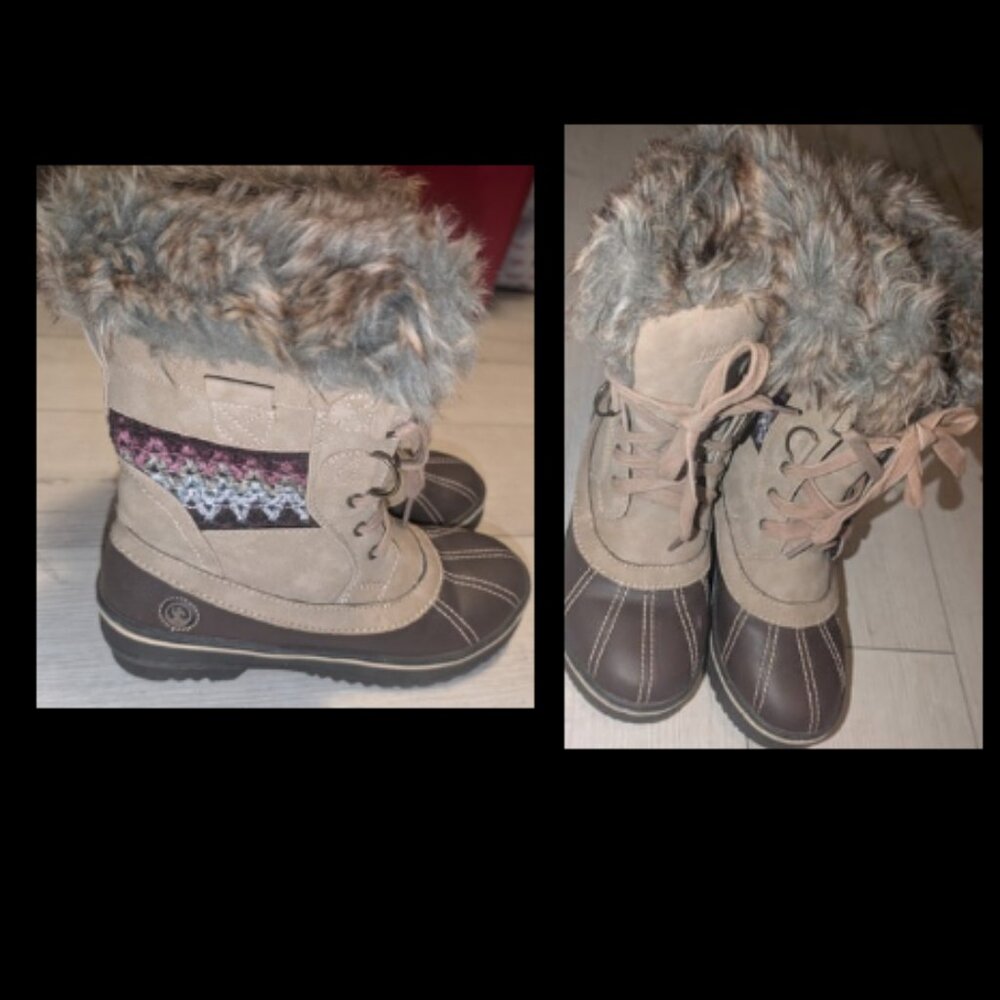 Northside Women's Bishop Winter Fur Snow Boots Womens size 6